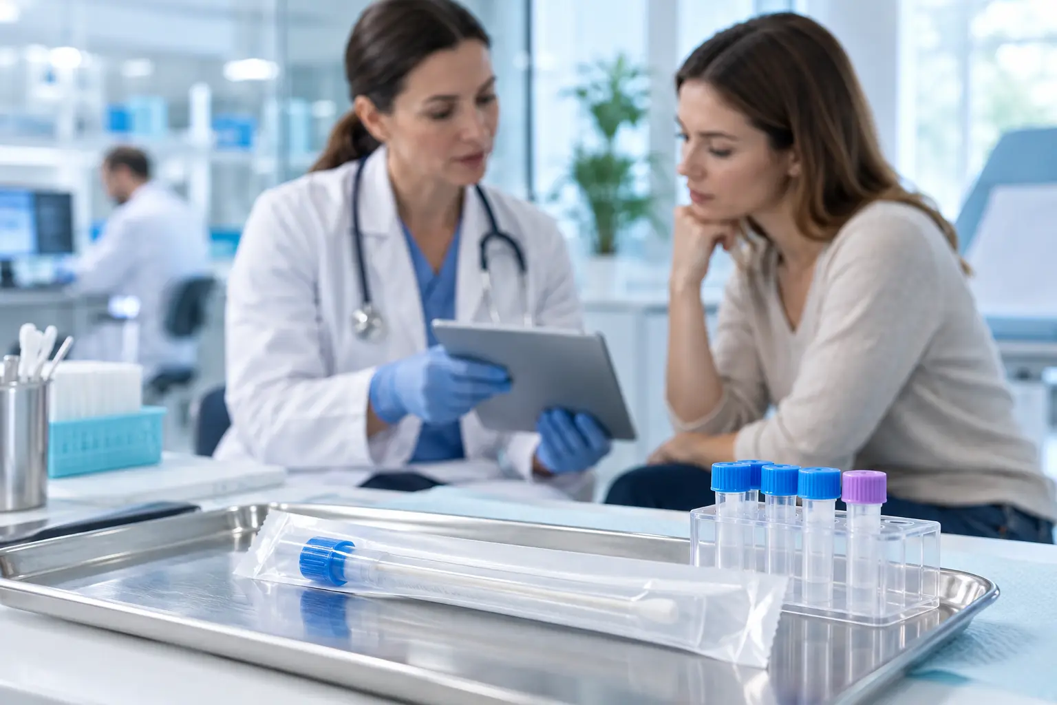 Konsultacja lekarska dotycząca diagnostyki Mycoplasma genitalium z wykorzystaniem wymazu i badań molekularnych.